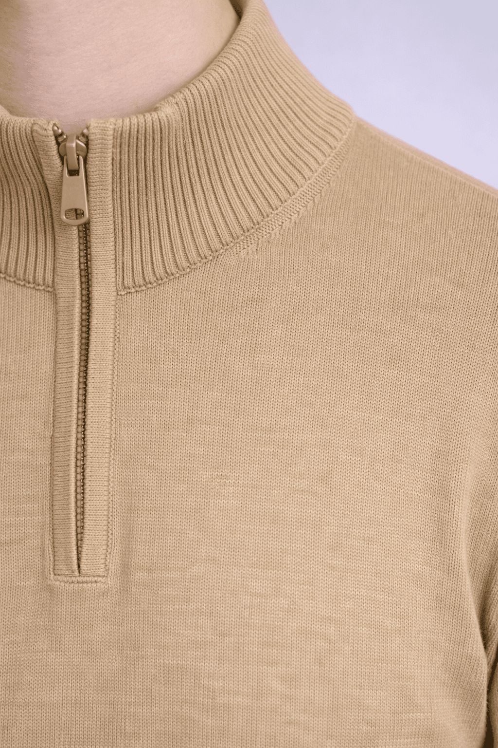 Men’s Camel Half - Zip Sweater – Premium Winter Essential Men's sweater - Monterowindia
