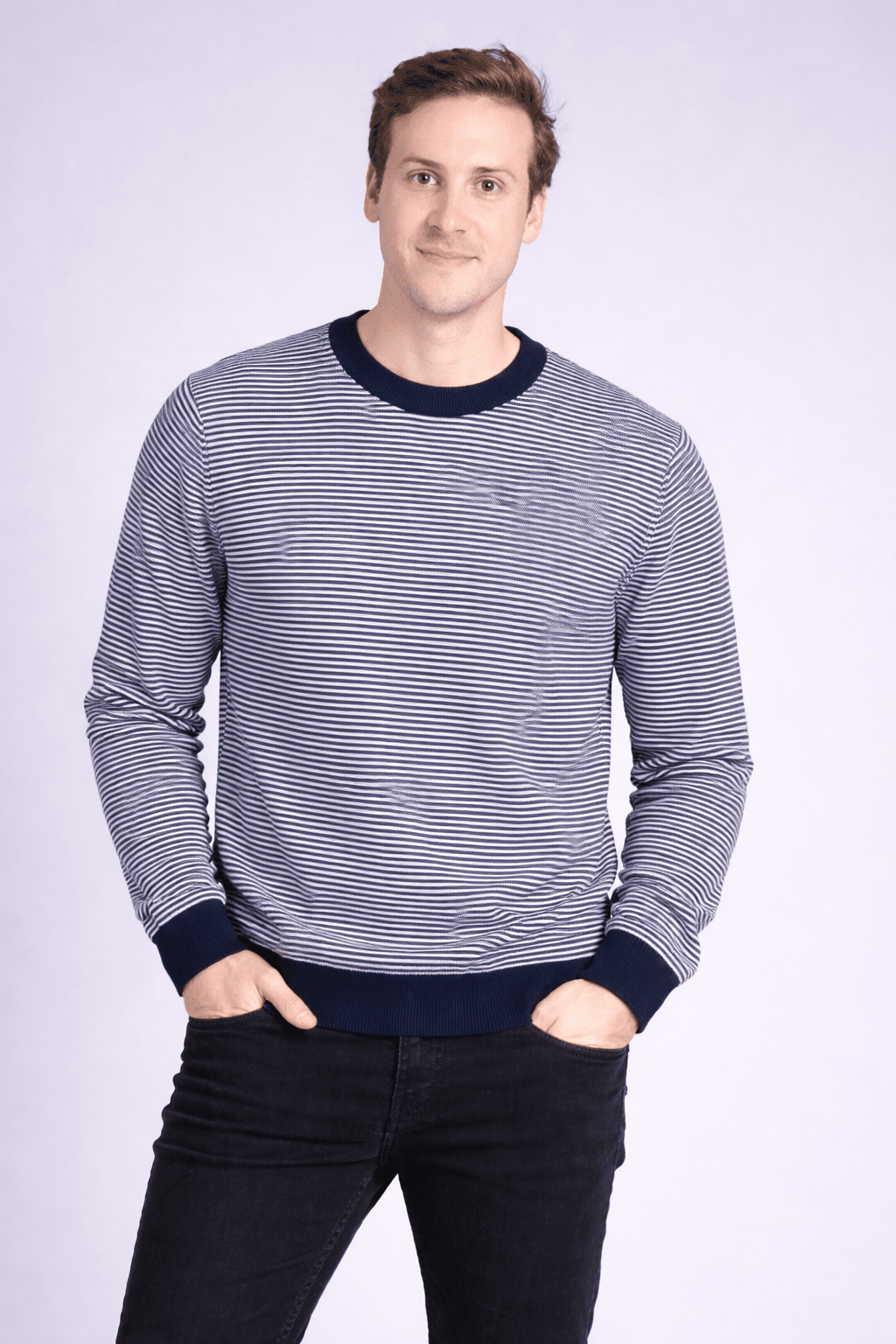 Casual Striped Long - Sleeve Sweater Look Men's sweater - Monterowindia