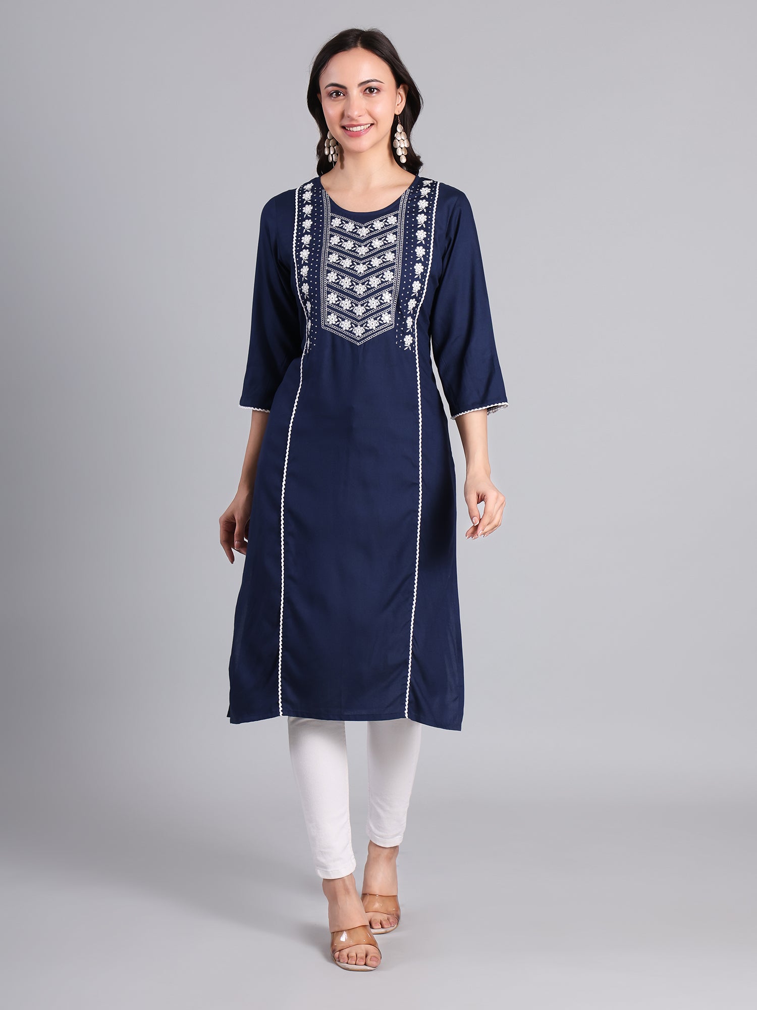 Elegant Simplicity – A Stunning Blend of Tradition and Comfort" Women's Kurti - Monterowindia