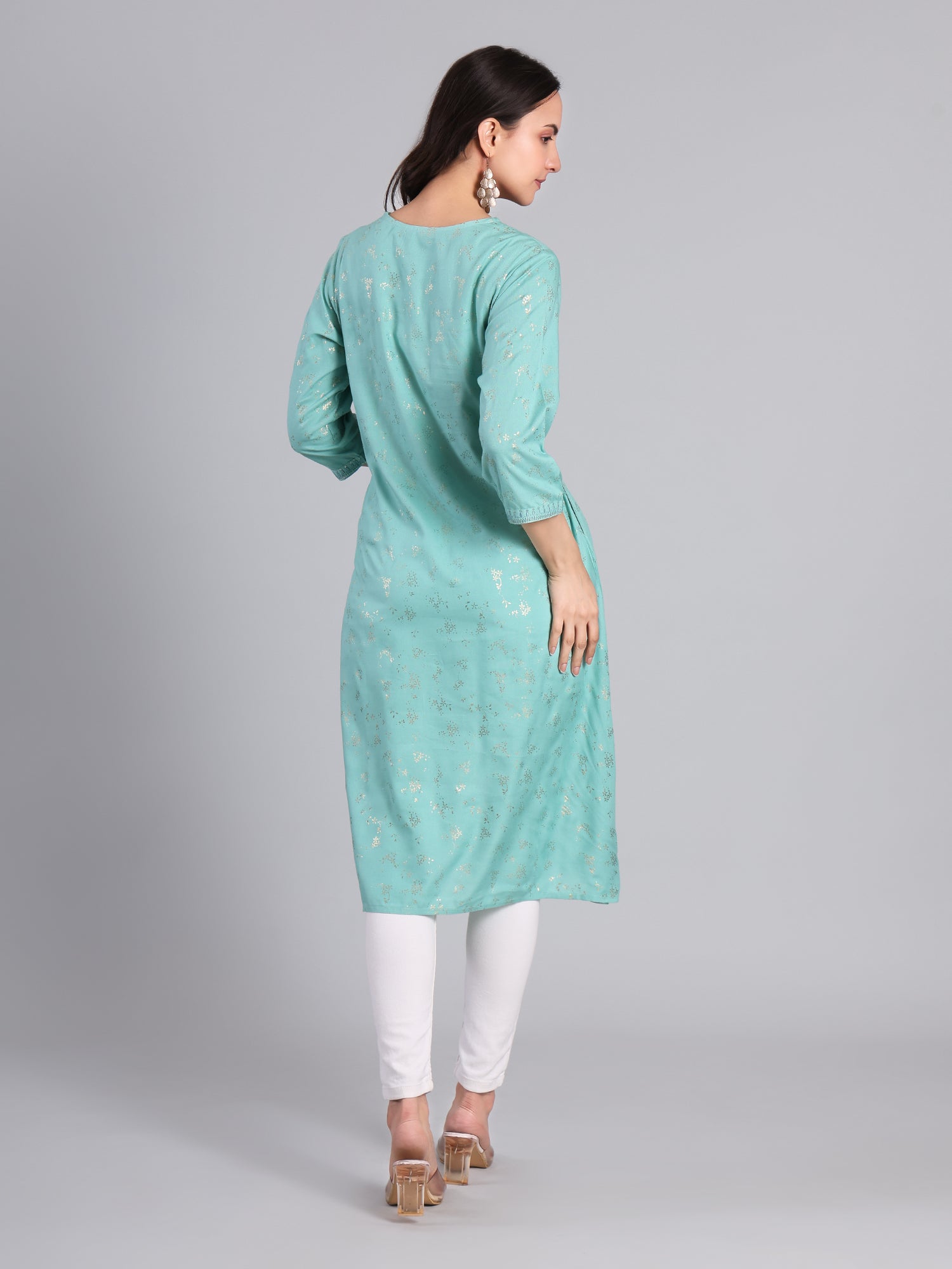 Elegant Sea Green Embroidered Kurti for Women Women's Kurti - Monterowindia