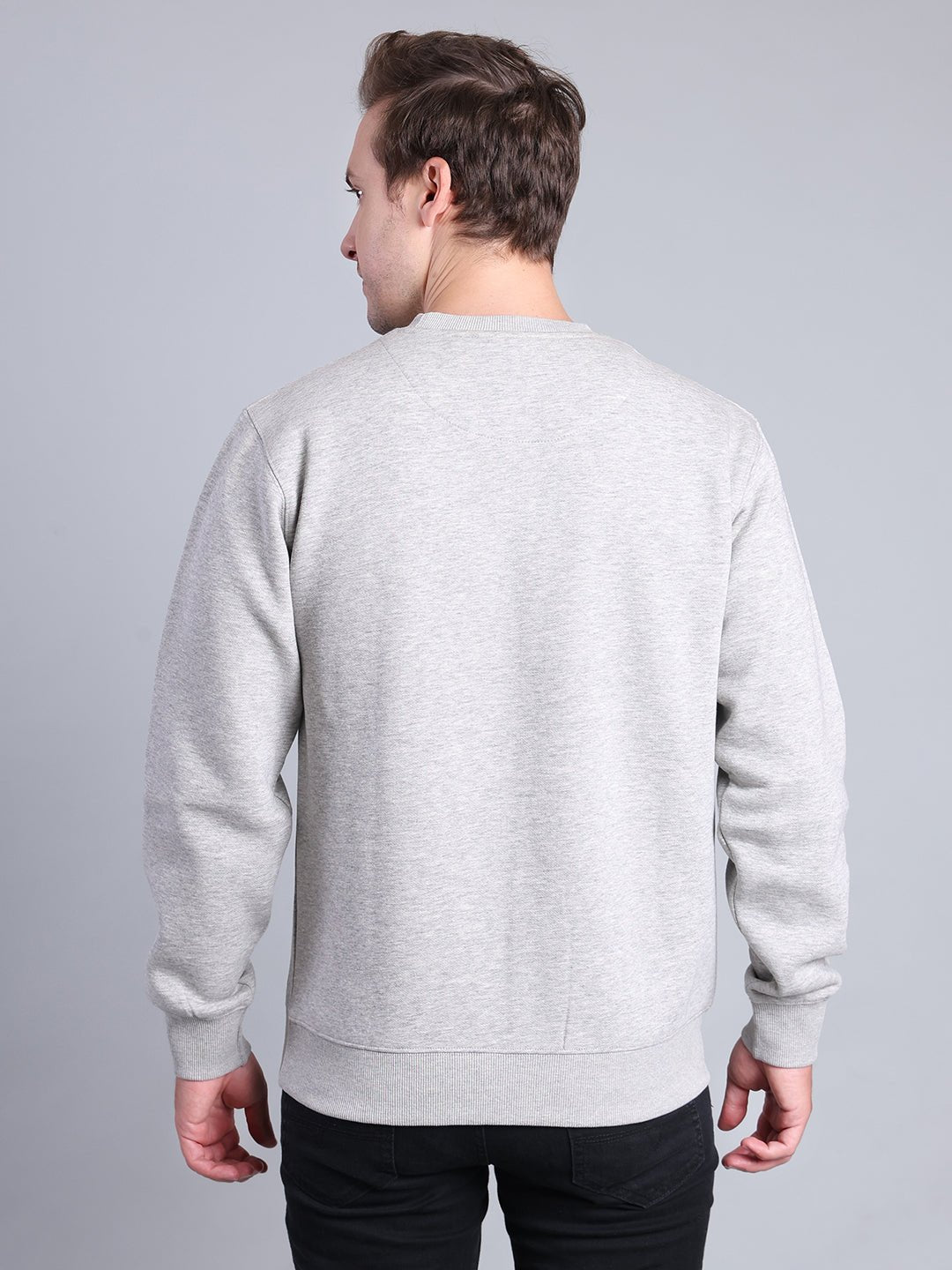 Men's Grey Graphic Sweatshirt – "Collage Athletic NYC" Print Men's Sweatshirt - Monterowindia