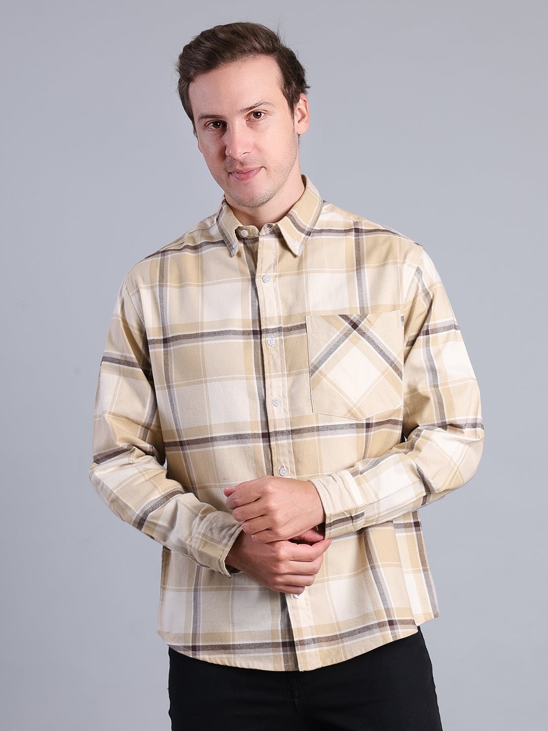 Men's Casual Checkered Shirt – Multi - Color Plaid Design Men's Shirt - Monterowindia