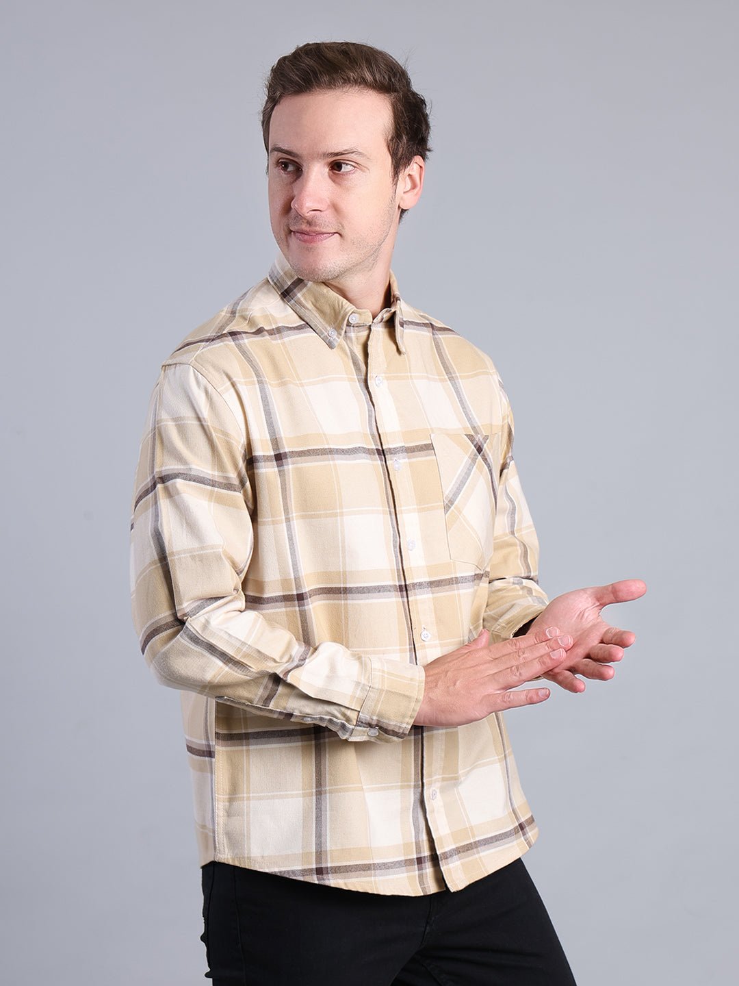 Men's Casual Checkered Shirt – Multi - Color Plaid Design Men's Shirt - Monterowindia