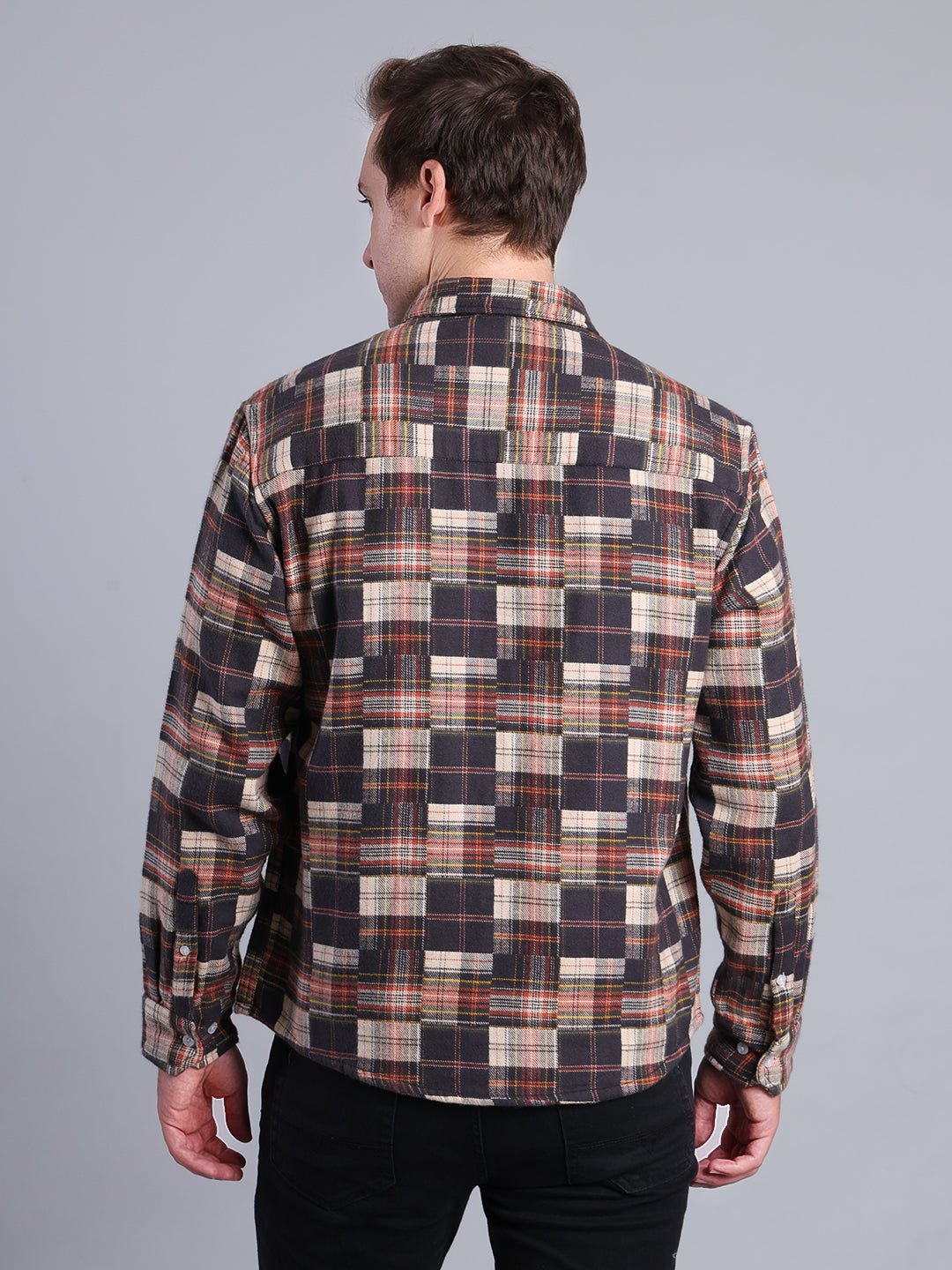 Men's Multicolor Plaid Button - Down Shirt Men's Shirt - Monterowindia