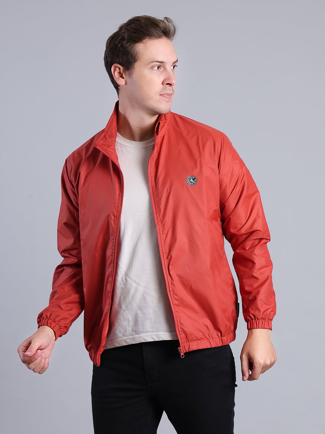Men's Red Lightweight Jacket – Full Zip Outdoor Essential Men's Jacket - Monterowindia