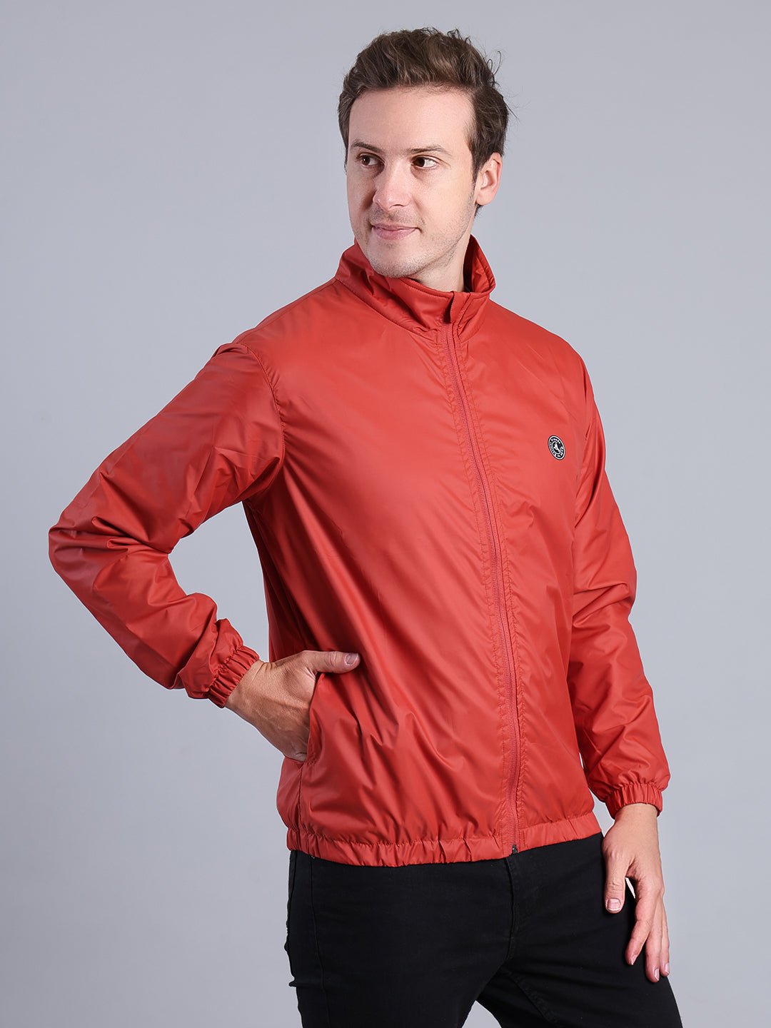 Men's Red Lightweight Jacket – Full Zip Outdoor Essential Men's Jacket - Monterowindia