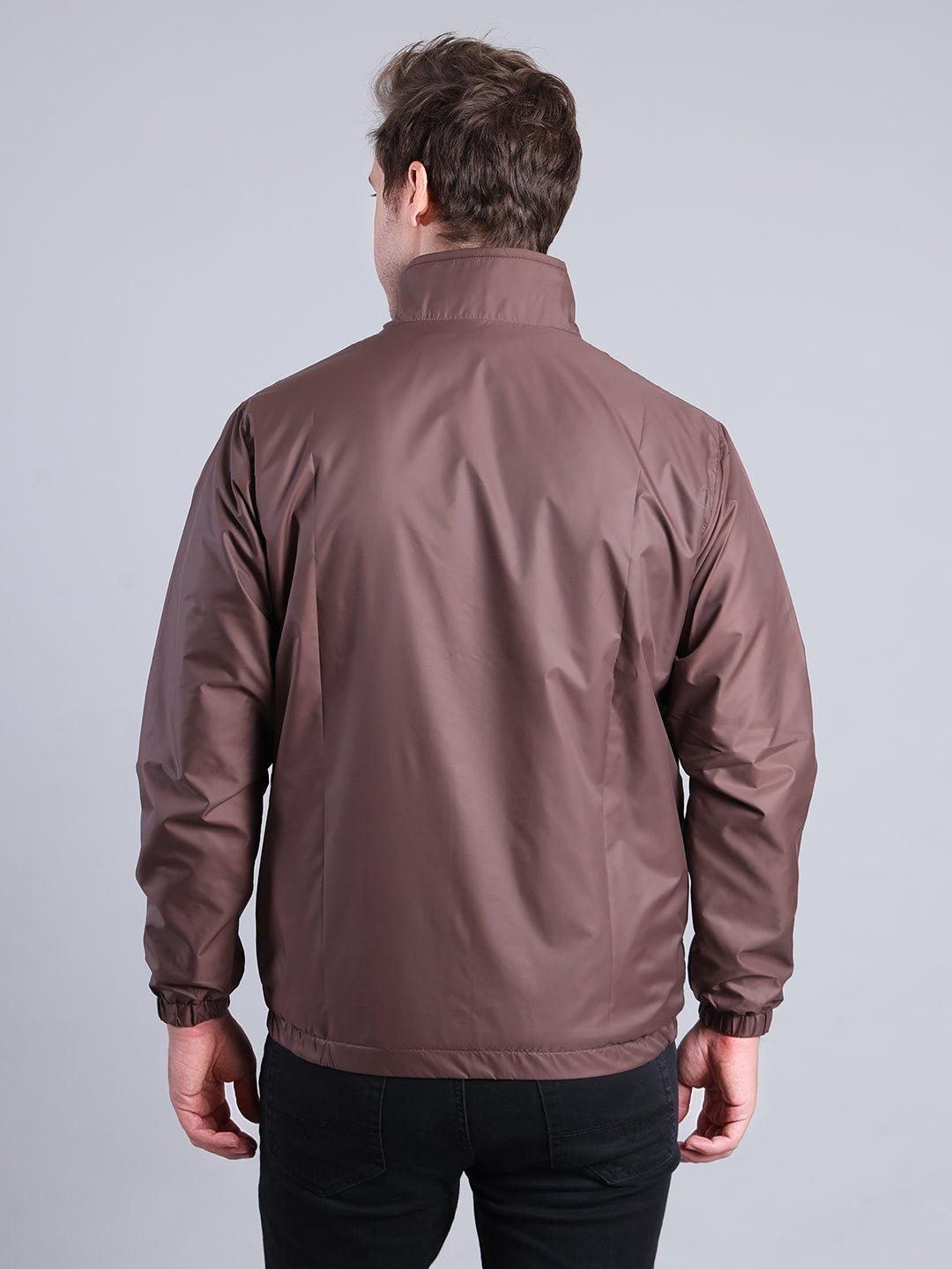 Men's Brown Casual Jacket – Lightweight Full Zip Outdoor Wear Men's Jacket - Monterowindia