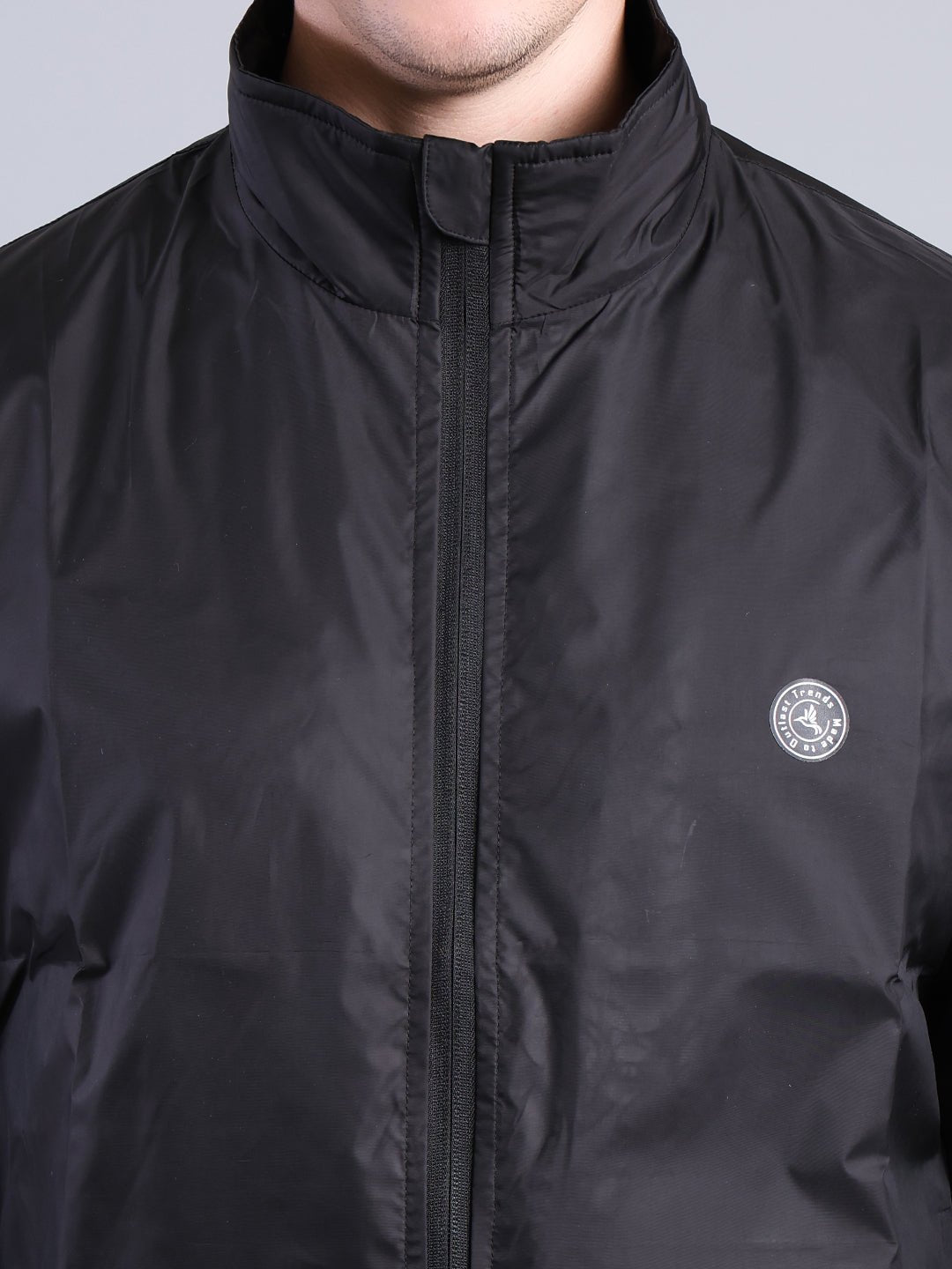 Men's Black Lightweight Jacket – Full Zip Casual Wear Men's Jacket - Monterowindia
