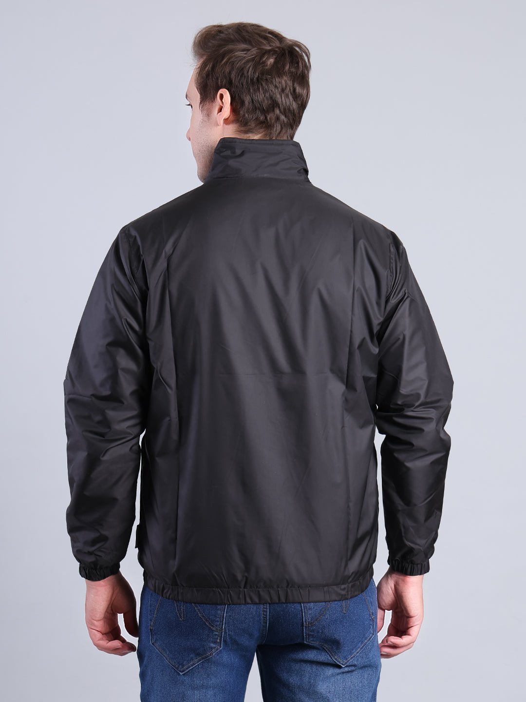 Men's Black Lightweight Jacket – Full Zip Casual Wear Men's Jacket - Monterowindia