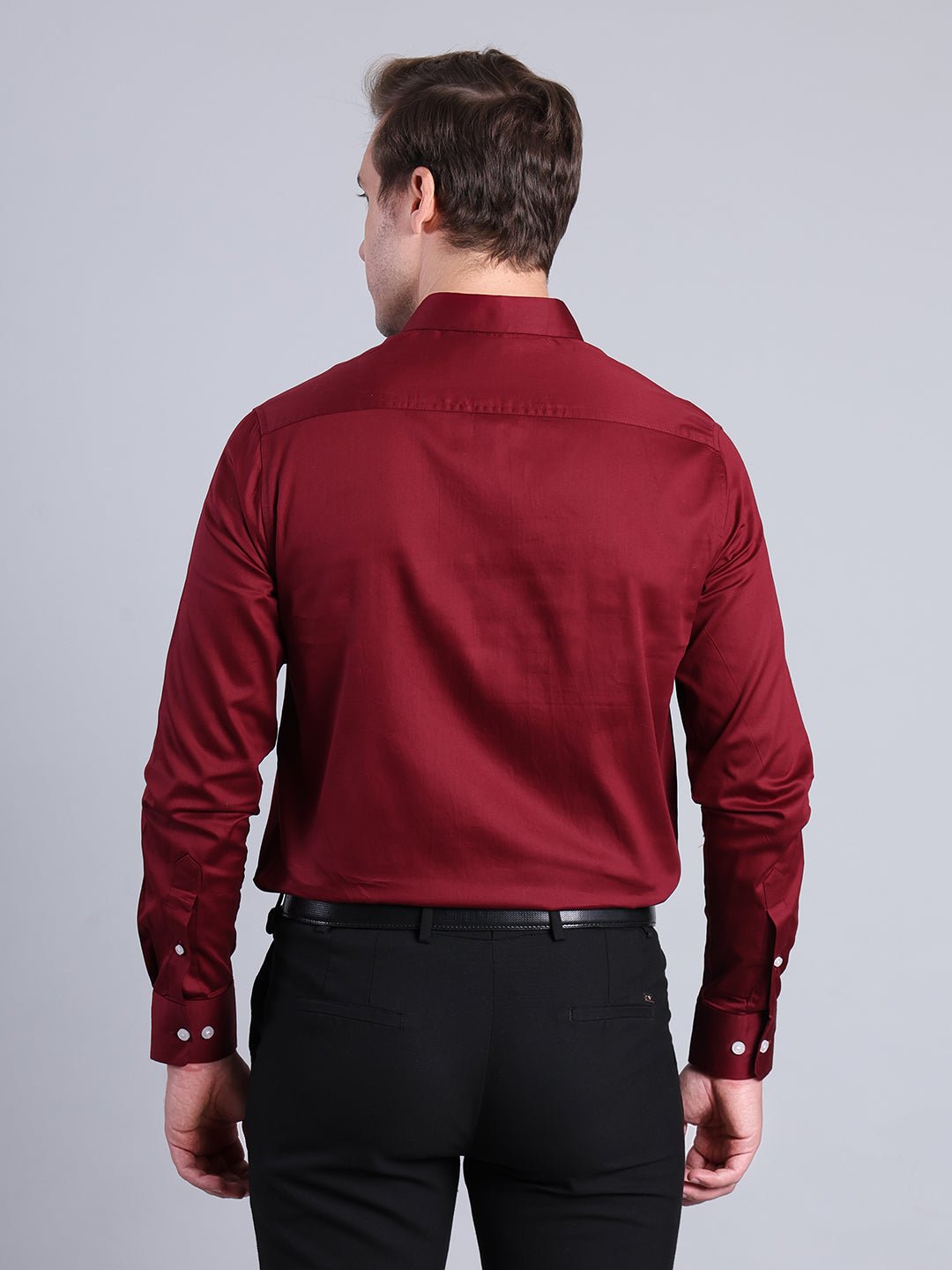 Men's Formal Red Shirt | Make a Bold Statement with Every Step Men's Shirt - Monterowindia