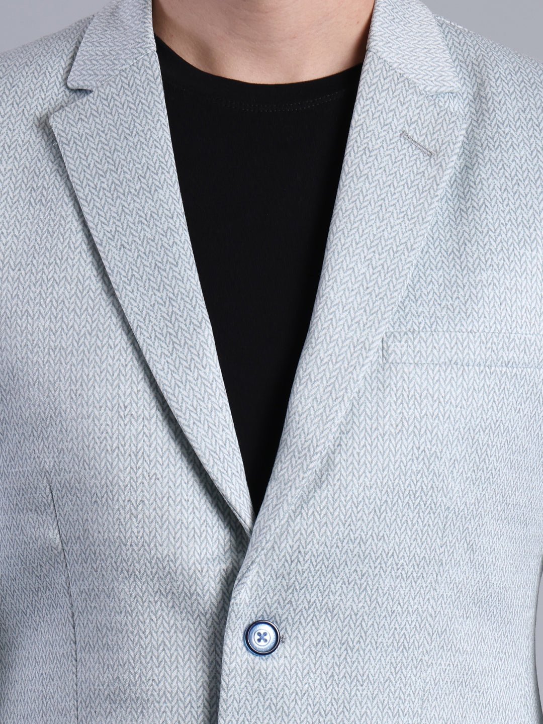 Elegant Light Grey Textured Blazer for Men Men's Blazzer - Monterowindia