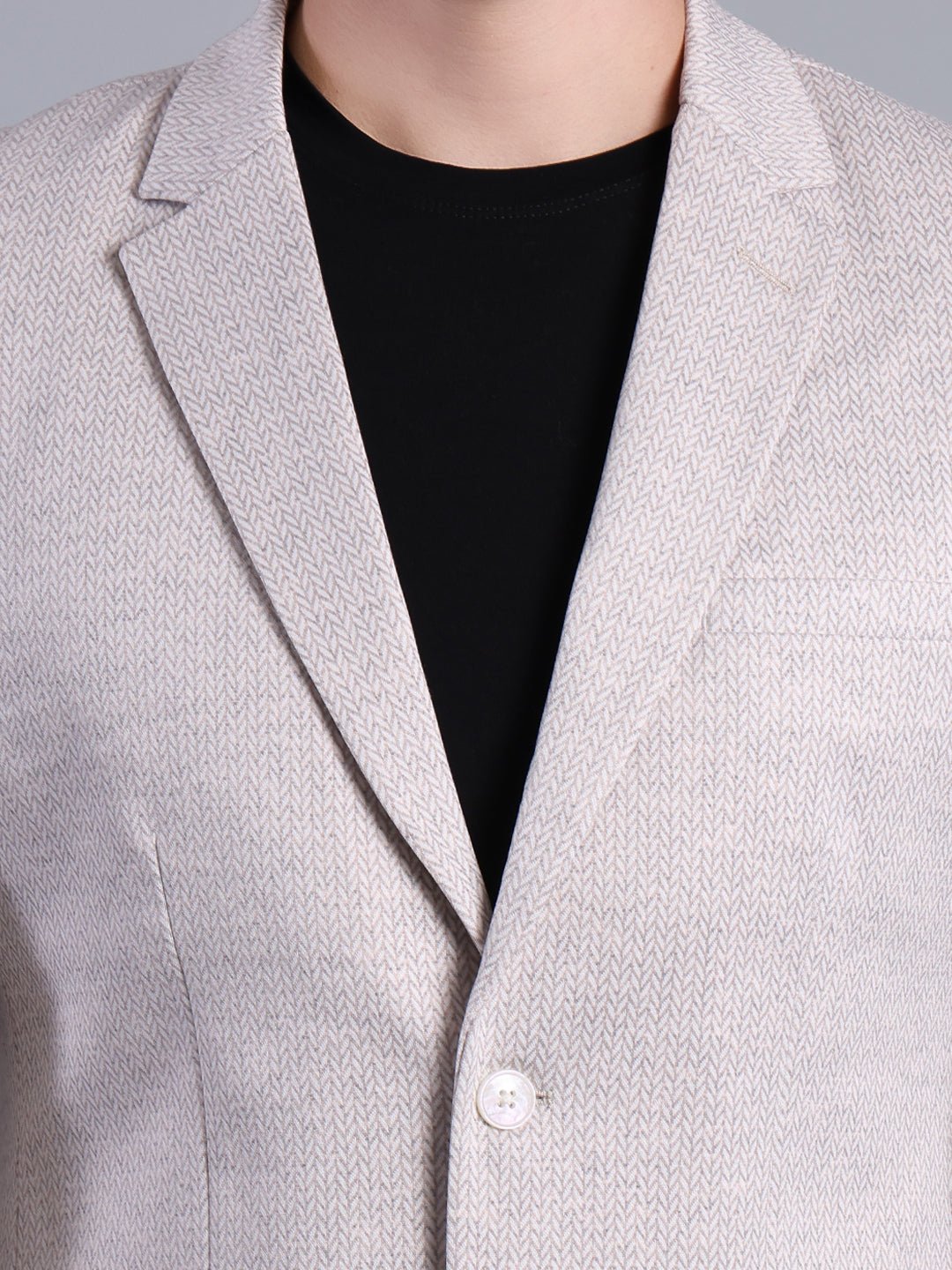 Beige Blazer with White Buttons Men's Blazzer - Monterowindia