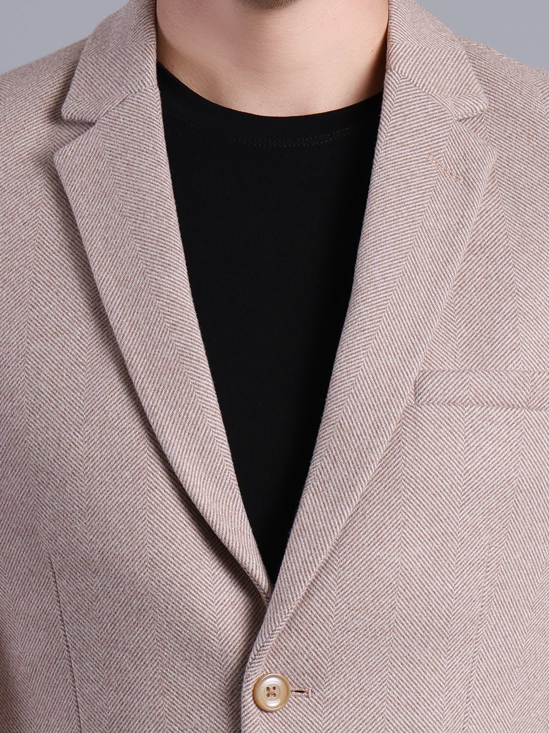 Beige Blazer with Gold Buttons Men's Blazzer - Monterowindia