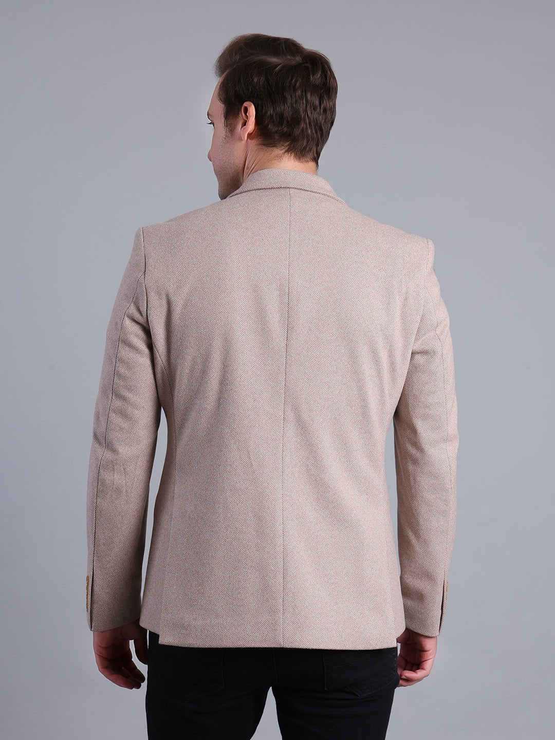 Beige Blazer with Gold Buttons Men's Blazzer - Monterowindia