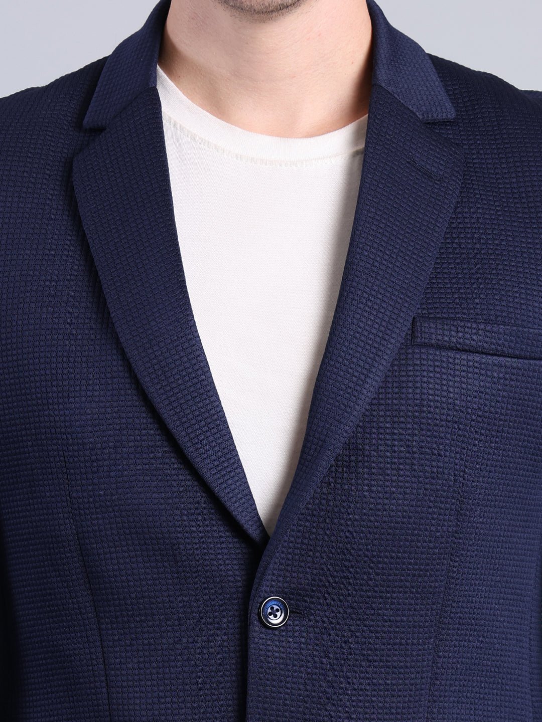 Navy Textured Blazer for Men Men's Blazzer - Monterowindia