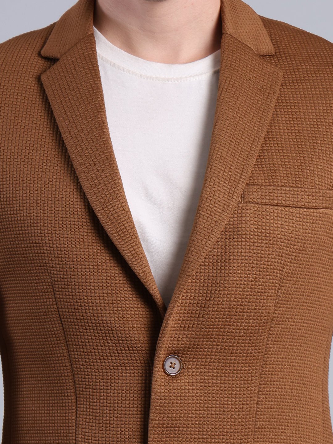 Men’s Brown Checkered Blazer – Elegant & Stylish Formal Wear Men's Blazzer - Monterowindia