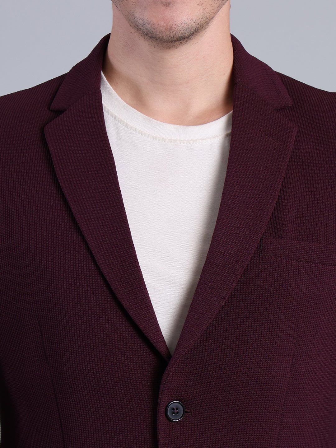 Burgundy Slim Fit Blazer Men's Blazzer - Monterowindia
