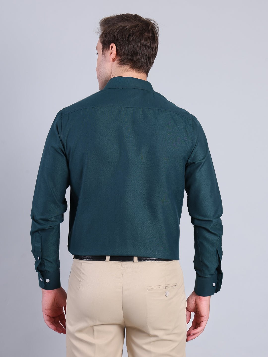 Men's Slim - Fit Green Shirt Men's Shirt - Monterowindia